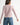 Pearl Button Ribbed Knit Cardigan in light blue back view