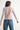 Pearl Button Ribbed Knit Cardigan in light blue back view