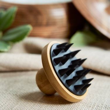 Bamboo and Silicone Scalp and Body Massager| Gift Bestseller - Scalp Exfoliator