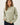 Model wearing garment-washed cotton modal fleece sweatshirt, front view