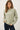 Model wearing garment-washed cotton modal fleece sweatshirt, front view