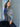 Black and Gray Modal Silk Jamawar Pashmina draped over shoulder