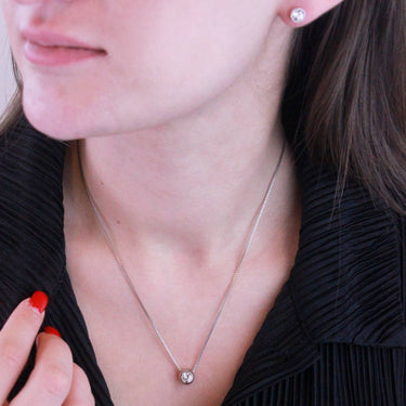 Moon Jewelry Set - Silver and Crystal