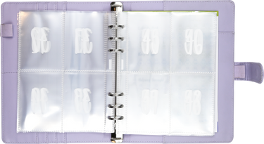 100 Envelope Savings Challenge Binder open with organized savings envelopes