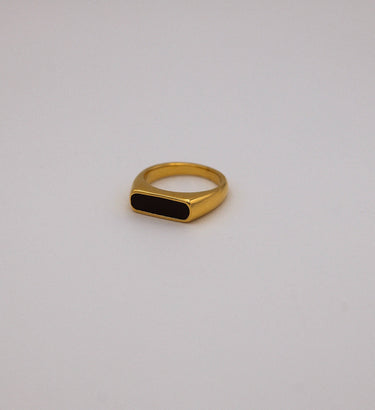 Clementine - Thin Signet Enamel Ring