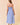 Maxi Dress with Side Pocket and Adjustable Strap in blue back view