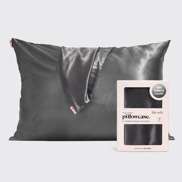 Satin Pillowcase Charcoal Satin Pillow Case