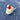 Mouse with Santa Hat Tufted Wool Christmas Ornament on snowy blue background