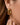 18K Gold Plated Waterproof Stainless Steel Hoop Earrings 7101 side view on a model