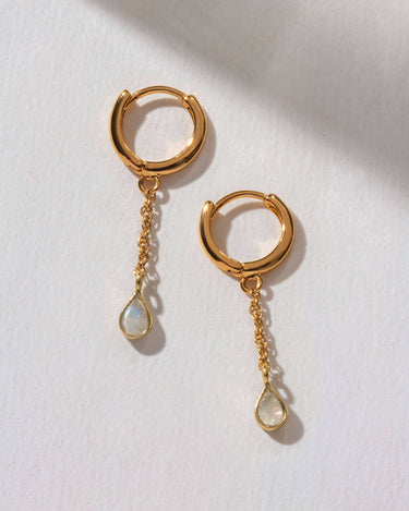 Misty huggie hoop earring front view