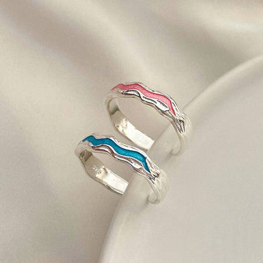 Galaxy Star Matching Couple Band Ring in 925 Sterling Silver