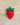 Felt Keychain Sweet Strawberry handcrafted from wool felt with smiling face and green leaf details.