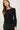 Ribbed Button Up Cardigan in black close-up front view