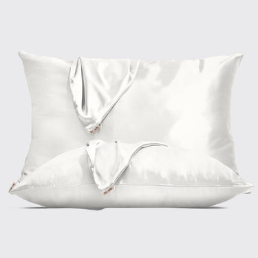 Holiday Standard Pillowcase 2pc - Ivory - Satin Pillow Case