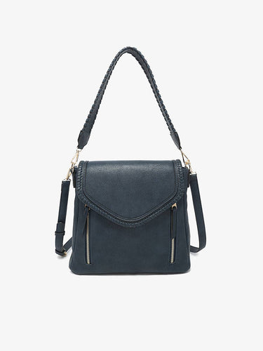 Lorelei double zip crossbody bag navy