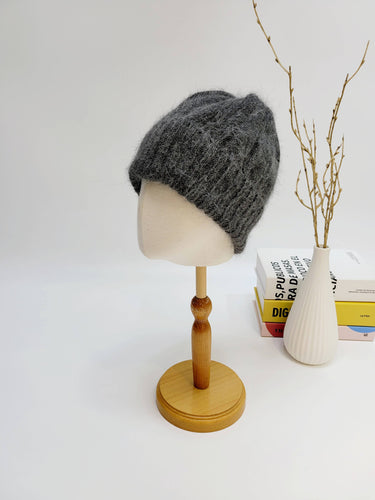 Super Soft Angora Beanie - CHARCOAL