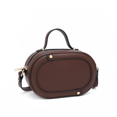 ANNA Opal Shape Hard Case Crossbody Bag with Top Handle