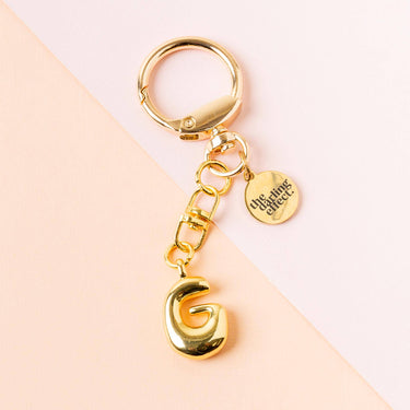 Bubble letter keychain bag charm G