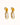 18K non-tarnish pearl drop earrings close-up