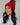 Red & Speckled Patterned Pom Hat