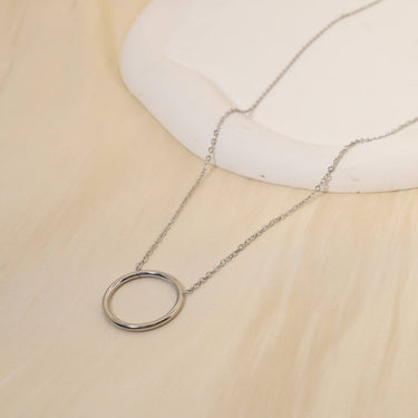 Silver ring necklace