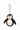 Hand felted penguin bag charm for handbag