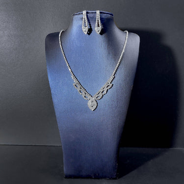Evil Eye Rhinestone Necklace & Earring Set