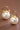 18K Gold PVD Plated Stainless Steel Pearl Drop Earrings 8036 close-up highlighting the white pearl accents