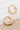 18K Gold Plated Waterproof Stainless Steel Hoop Earrings 7121 close-up showcasing the square-shaped hoop design