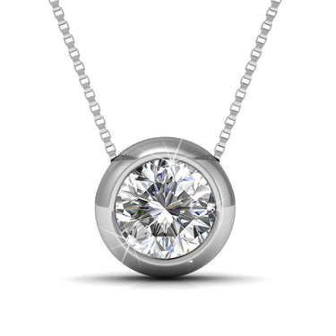 Moon Pendants - Silver and Crystal