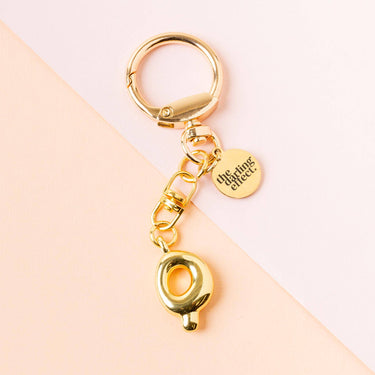 Bubble letter keychain bag charm Q