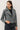 CROPPED MOTO STYLE JACKET - Charcoal / M - Sweater Coat