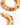 18K gold color beaded resort hoop earrings close-up