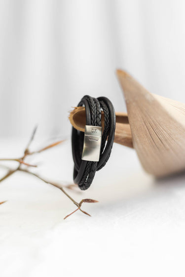 Leather Bracelet Bonacci - Black