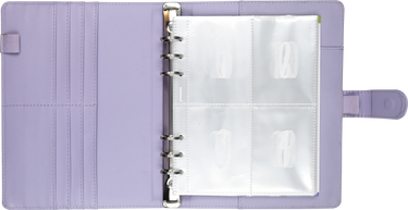 Purple 100 Envelope Savings Challenge Binder side view