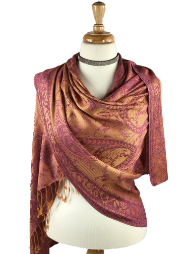 Coral Modal Jamawar Pashmina