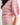Textured Cable Knit Short Sleeve Sweater pink knit top on model