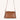 Mira & Moss Audrey Crossbody Bag in brown vegan leather with adjustable strap and gold-tone hardware.