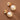18K Gold PVD Plated Waterproof Stainless Steel Drop Earrings 7774 displayed as a pair on a brown background