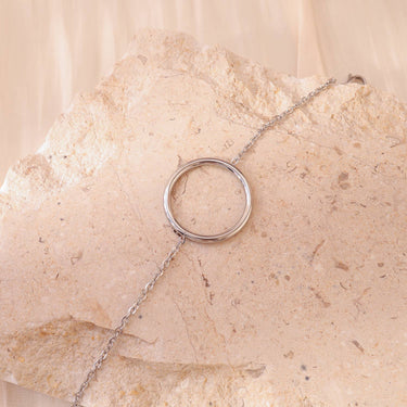 Chain Bracelet With Silver Circle