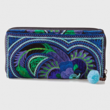 Colorful Embroidered Wallet - Boho Chic Wallet/Clutch Bag