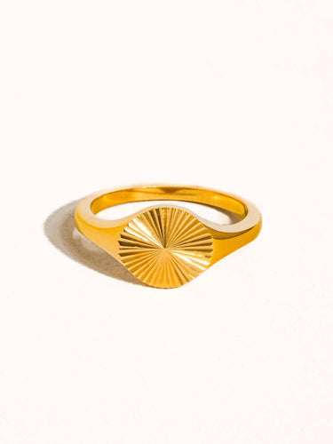 Mateo 18K Gold Non-Tarnish Modern Signet Ring