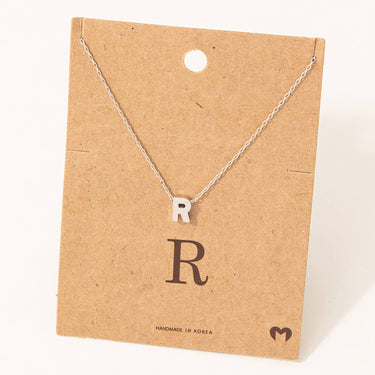 Initial R Pendant Necklace