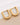 18K Gold Plated Waterproof Stainless Steel Hoop Earrings 7116 close-up showing the geometric gold design