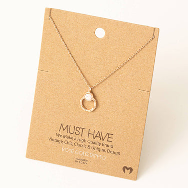 Opal Circle Pendant Necklace