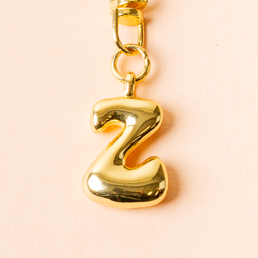 Bubble Letter Keychain Bag Charm-Z