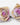 Purple Rose Gold Handmade Soap with rose design and gold highlights on a white background.