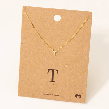 Mini Initial T Necklace