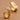 18K Gold Plated Waterproof Stainless Steel Hoop Earrings 7376 displayed as a pair on a neutral background