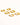 Set of six Claude 18K Gold Non-Tarnish CZ Hoops Earrings featuring various designs and cubic zirconia accents.